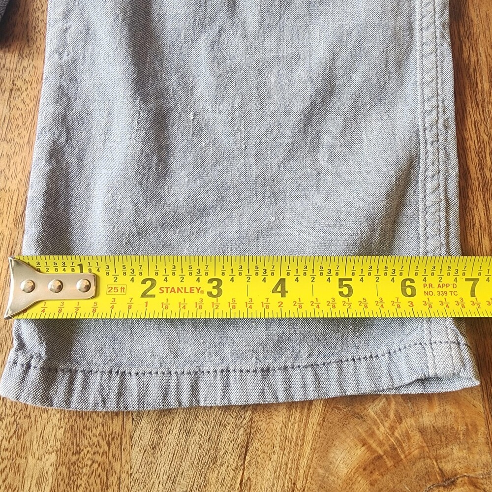 James Perse Pants Womens 25 Gray Linen Chambray Chino Utility Pockets Casual - Picture 11 of 11